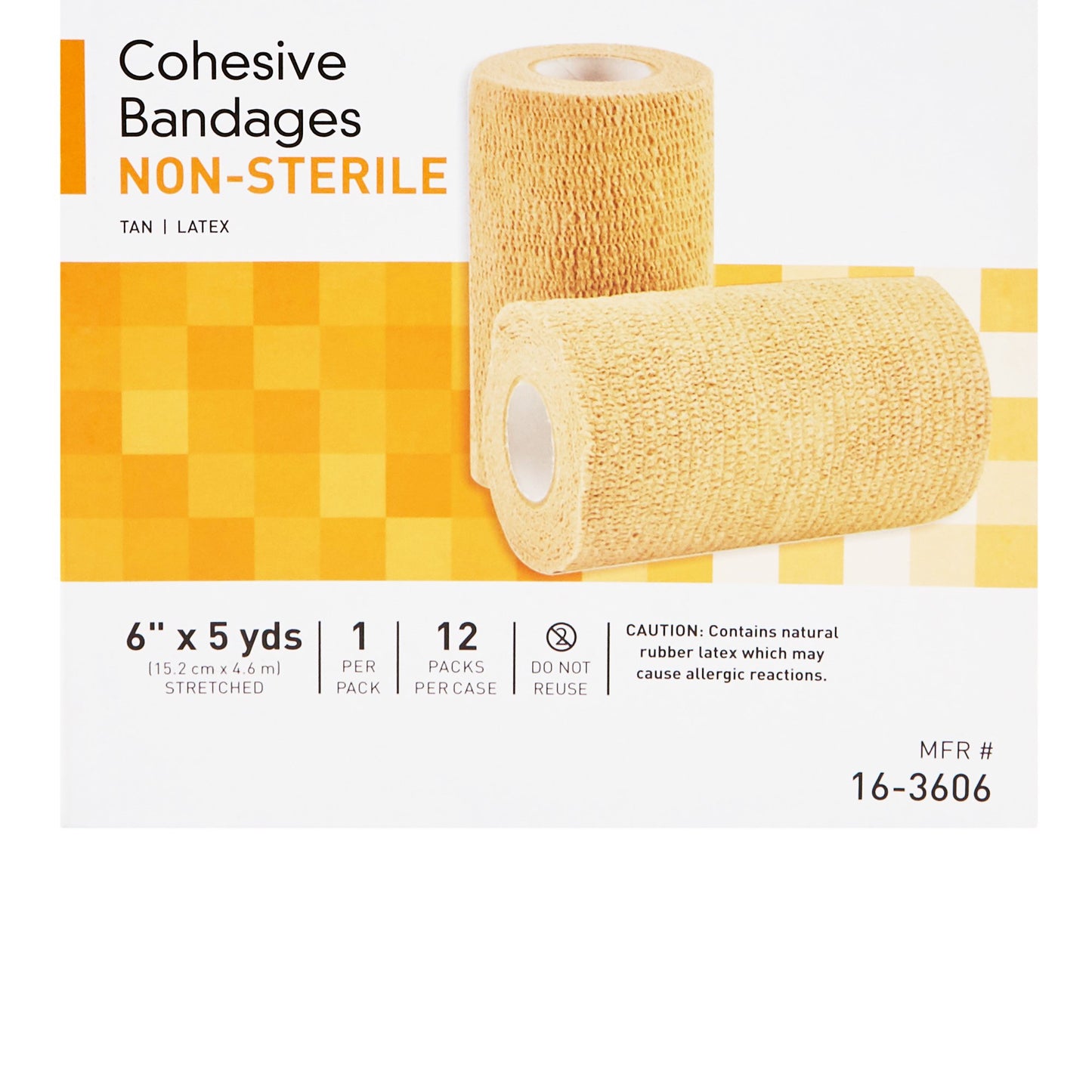 Cohesive Bandage Coban 6 Inch X 5 Yard Self-adherent Closure Tan McKesson