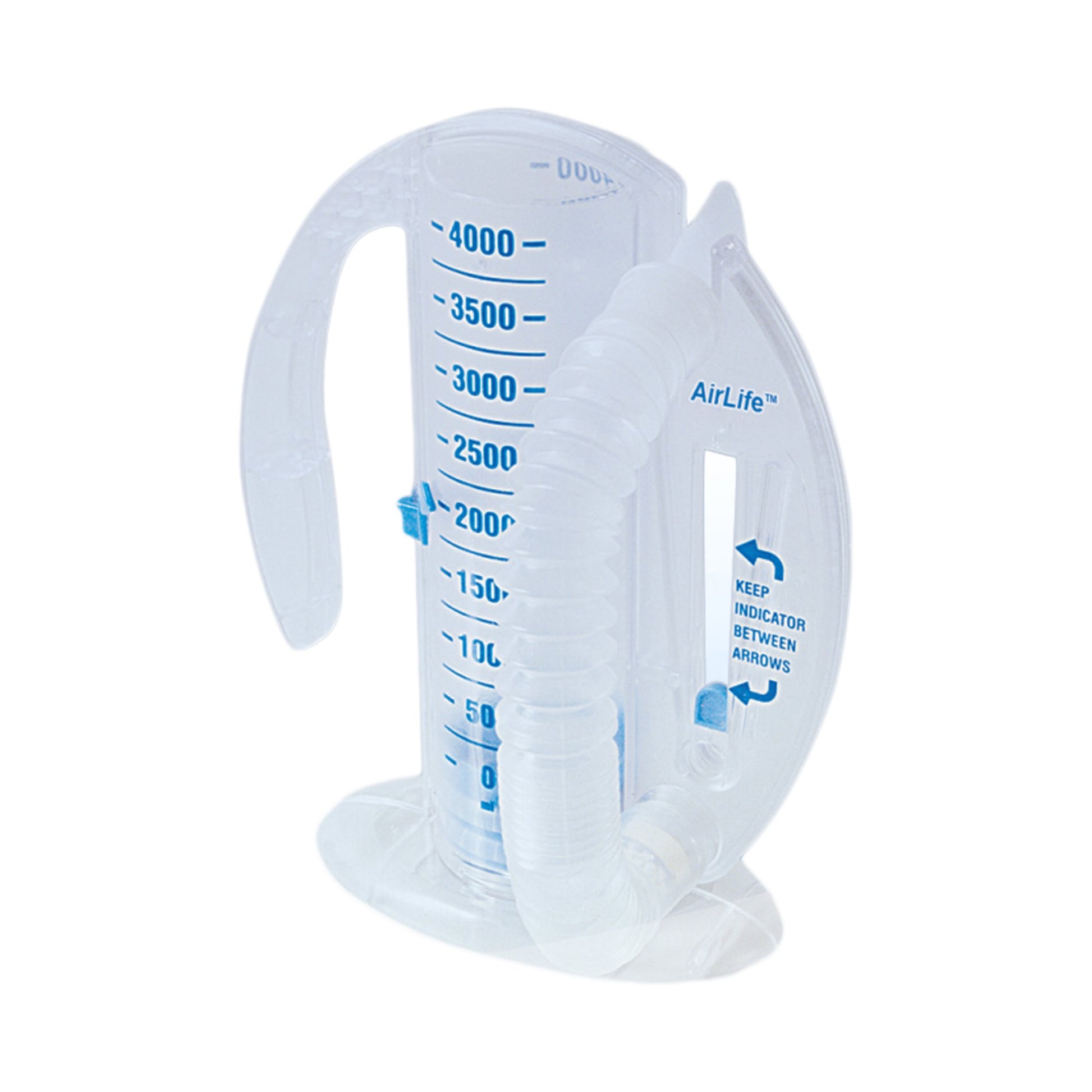 airlife Incentive Spirometer with indicator window and increment marks up to 4000