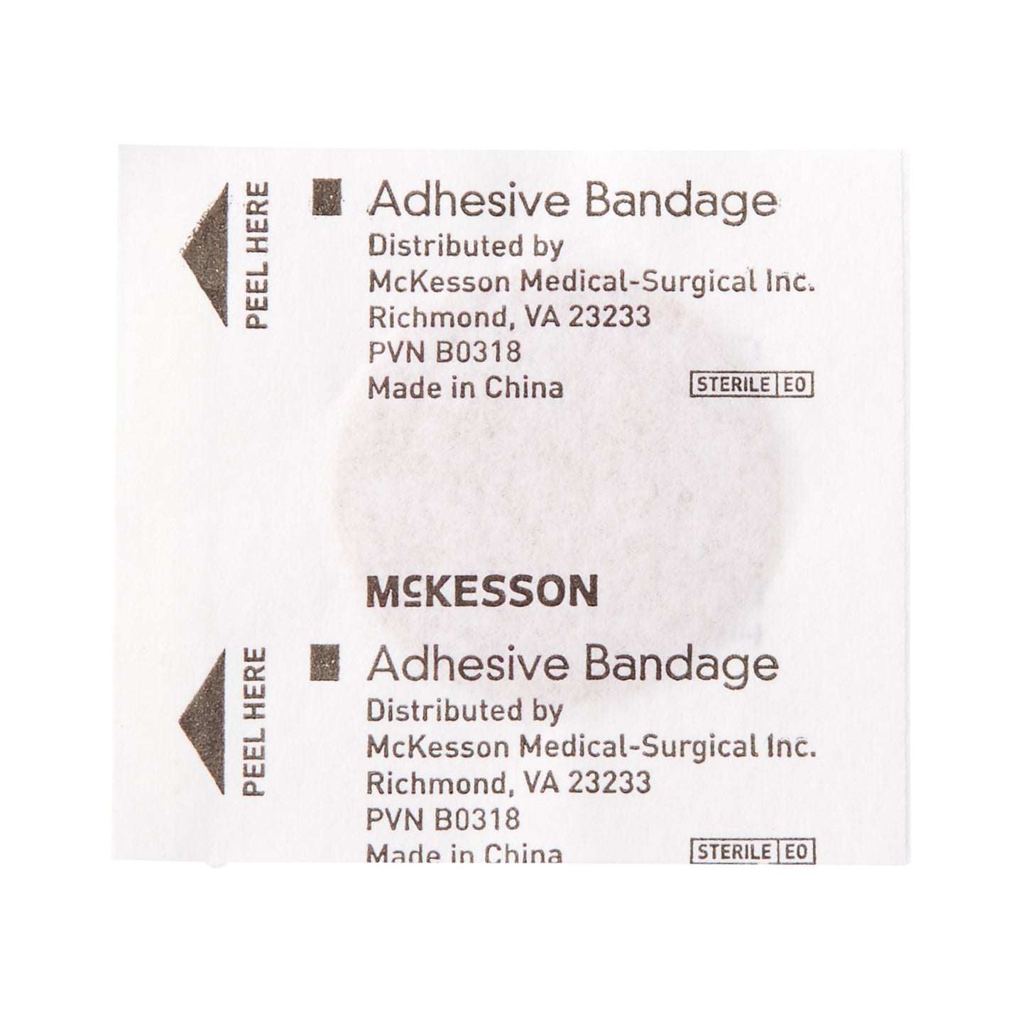 Flexible Adhesive Round Bandage 1 Inch Fabric Sterile McKesson