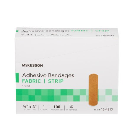 Adhesive Strip 3/4 X 3 Inch Fabric Flexible Durable Long-Lasting Adhesive - McKesson