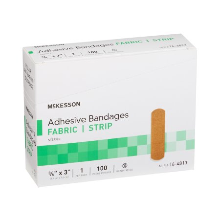 Adhesive Strip 3/4 X 3 Inch Fabric Flexible Durable Long-Lasting Adhesive - McKesson