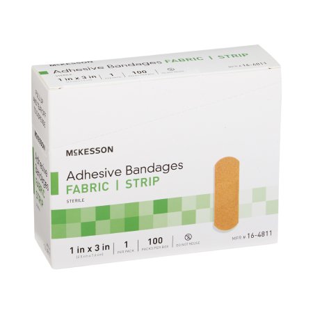 Adhesive Strip 1 X 3 Inch Fabric Flexible Durable Long-Lasting Adhesive - McKesson