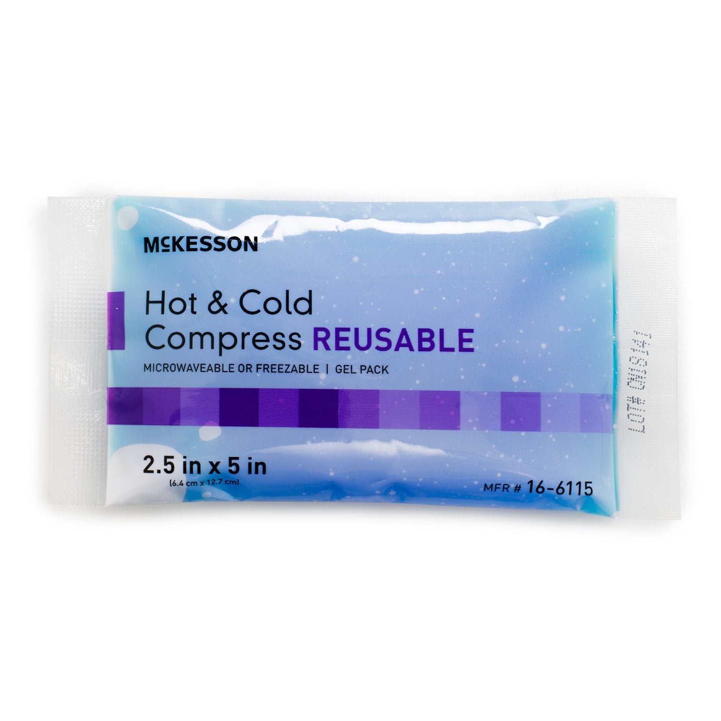 Rectangle mckesson cold & hot compress, resusable. Microwavable. Non-toxic. 2.5 x 5 inch