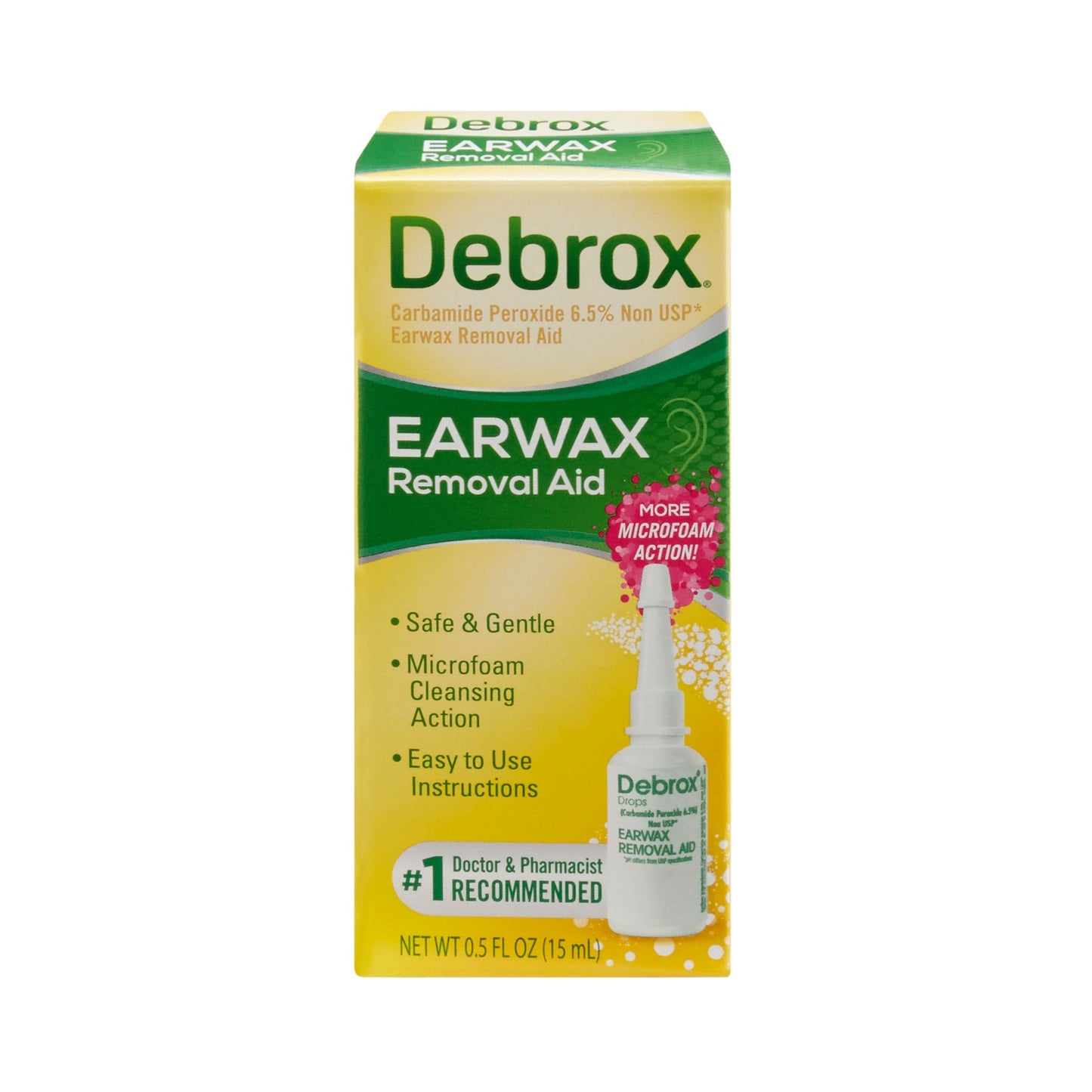 Ear Wax Remover Debrox® 0.5 oz. Otic Drops 6.5% Strength Carbamide Peroxide