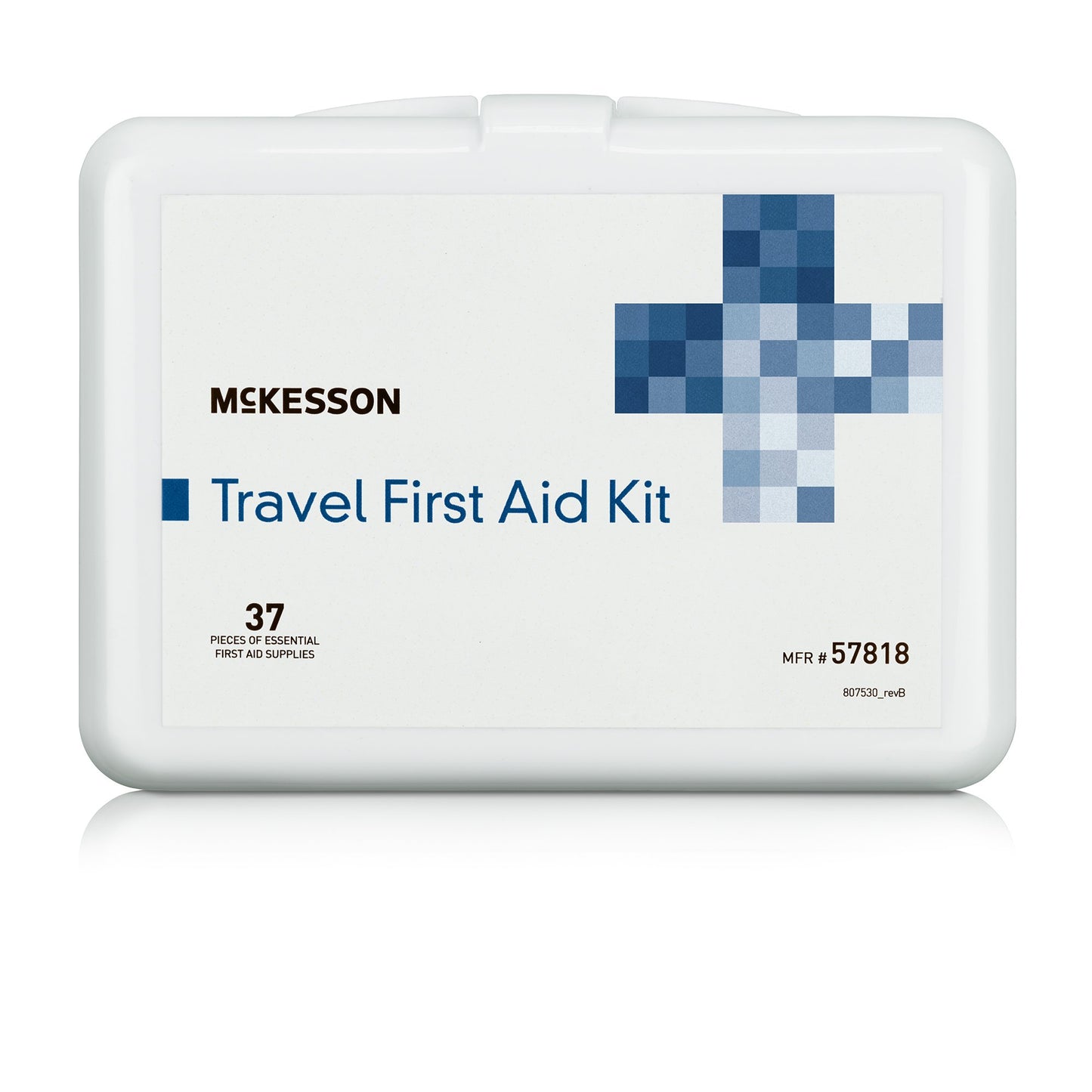 mckesson travel first aid kit box 37 pieces of essential first aid supplies