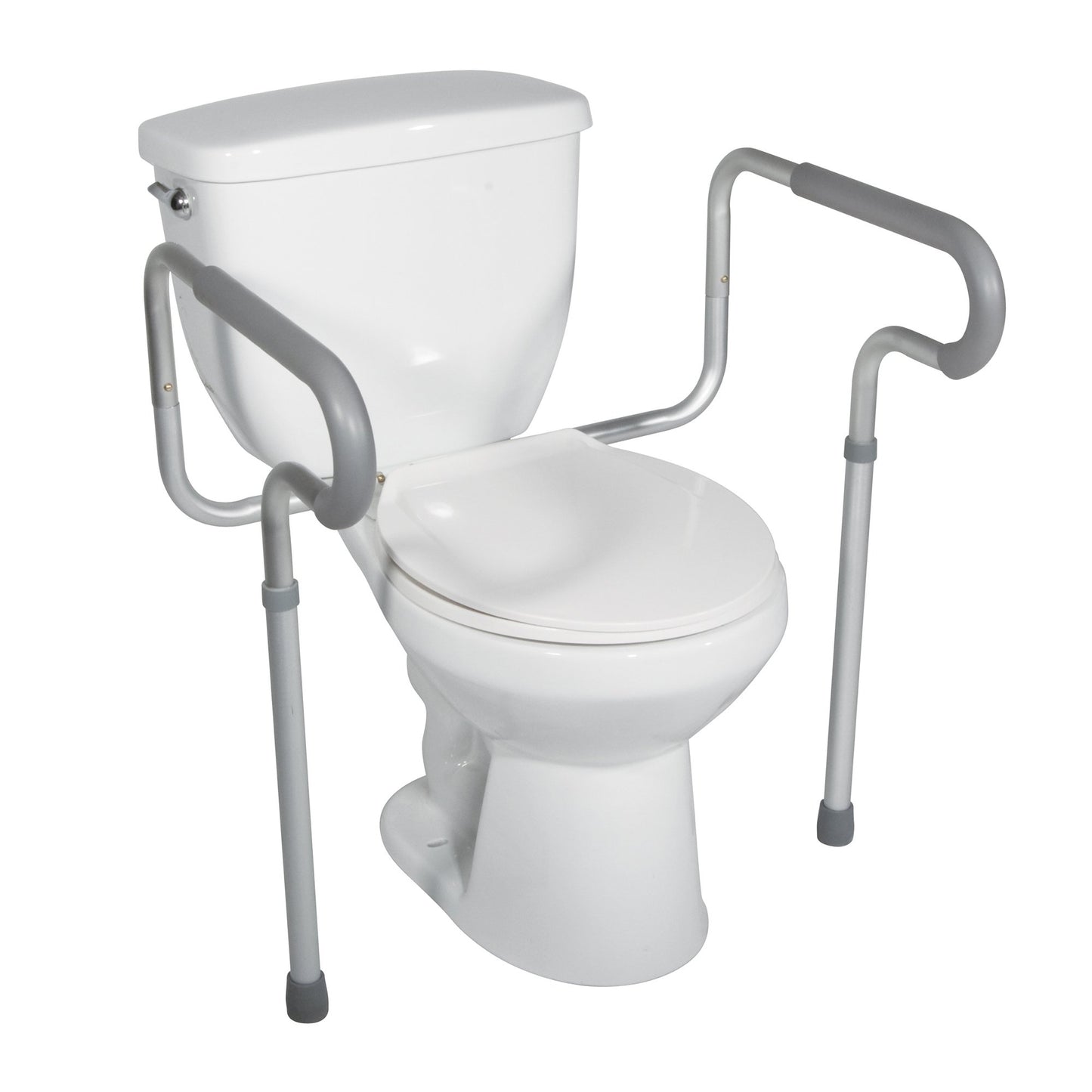 drive toilet safety rail. uses toilet for anchor