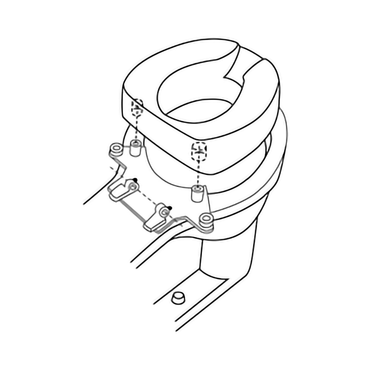 Raised Toilet Seat with Arms 4 Inch Height