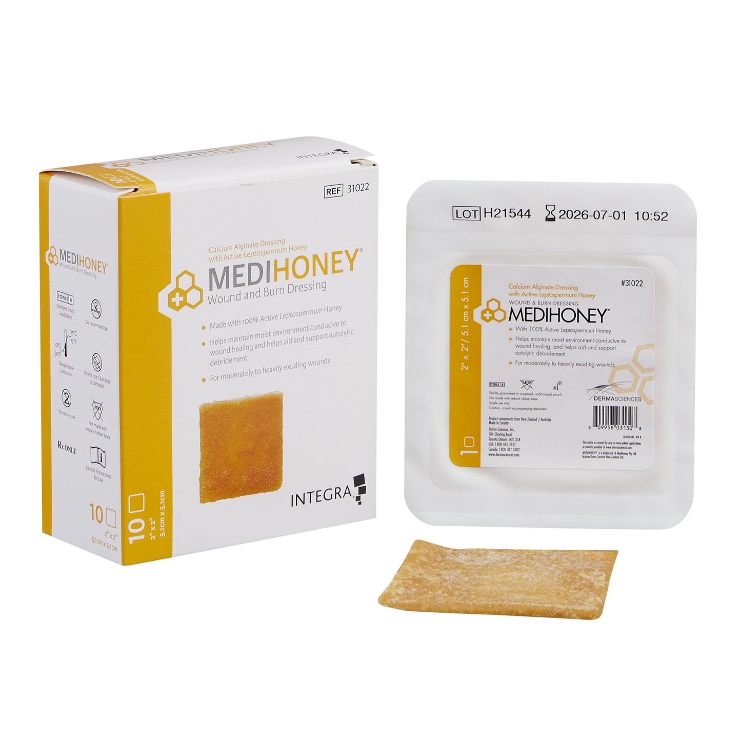 Wound Dressing MEDIHONEY® Honey Impregnated Sterile