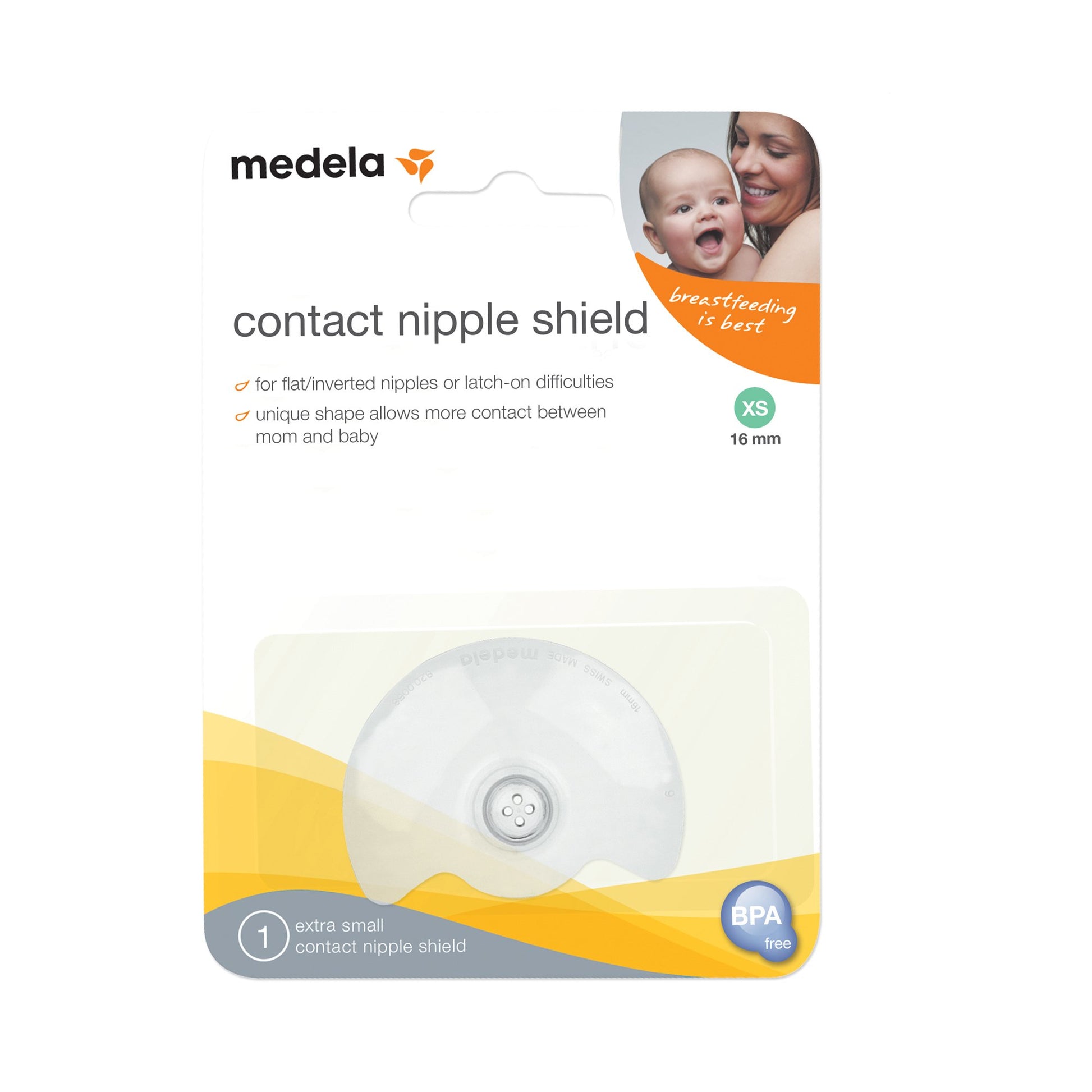 contact nipple shield, size XS, 16mm