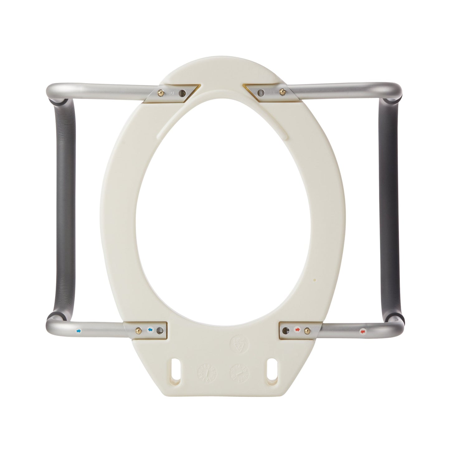 Elongated Raised Toilet Seat with Arms drive™ Premium 3-1/2 Inch Height White 300 lbs. Weight Capacity