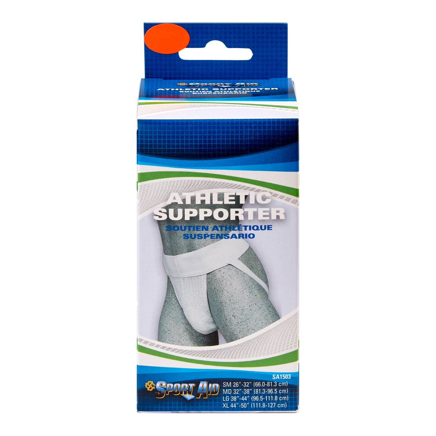 Athletic Supporter Sport-Aid™ Large Elastic Waist White