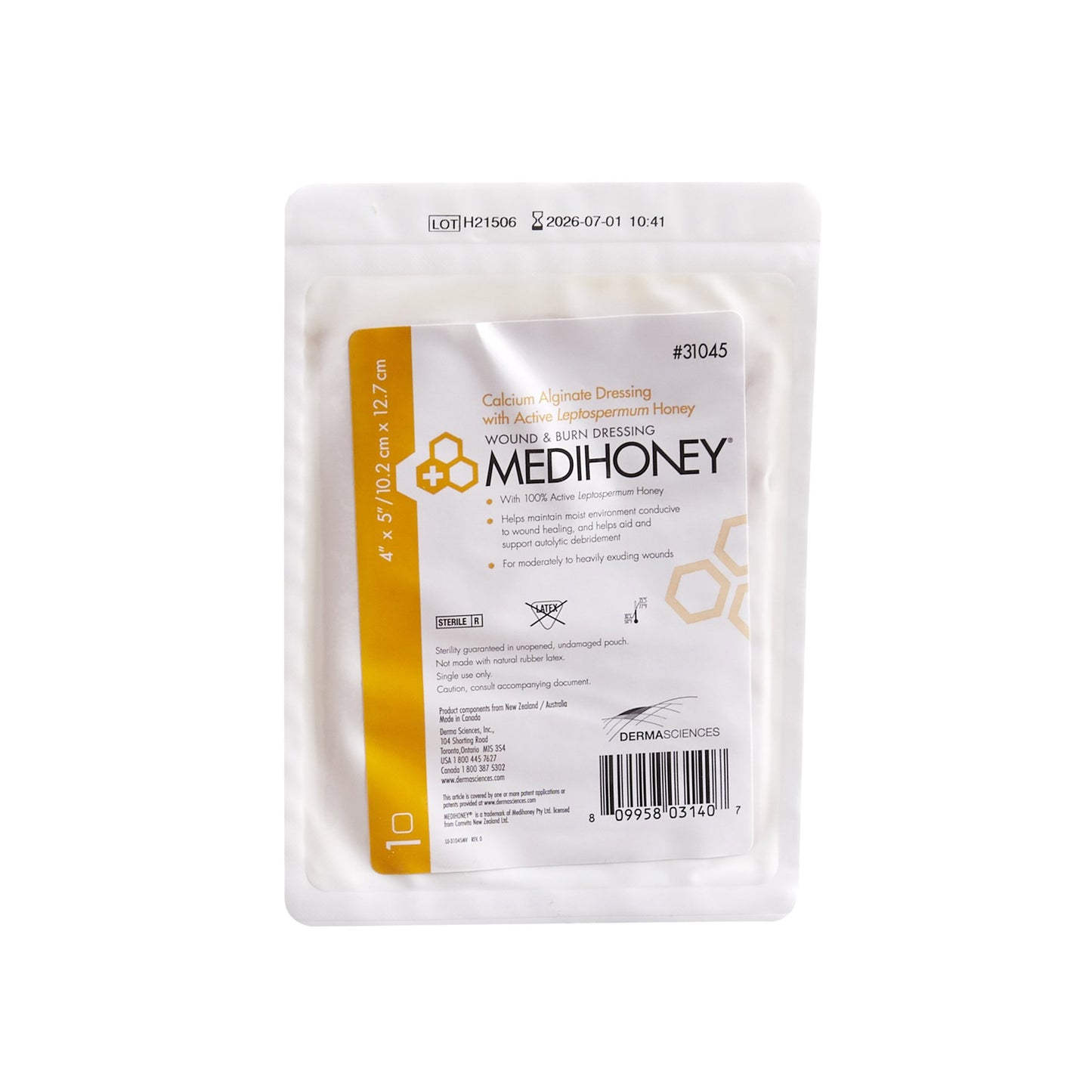 Wound Dressing MEDIHONEY® Honey Impregnated Sterile