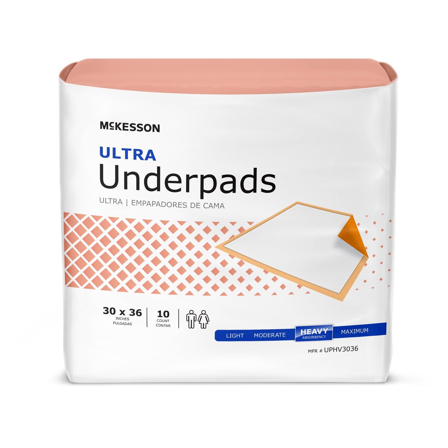 McKesson Ultra Underpads. 30x36 Inch. Heavy Absorbency.