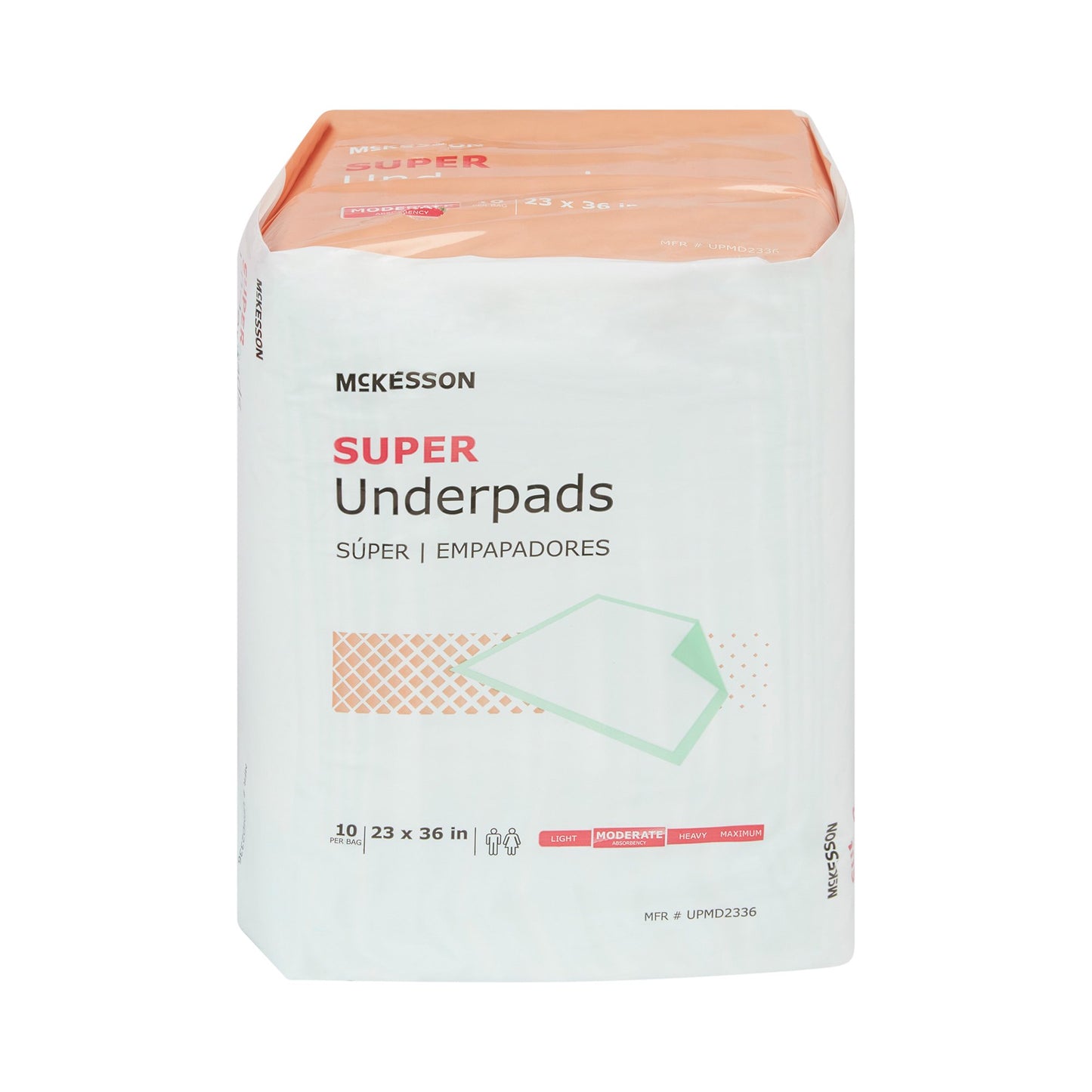 Disposable Underpad Super 23 X 36 Inch Fluff / Polymer Moderate Absorbency