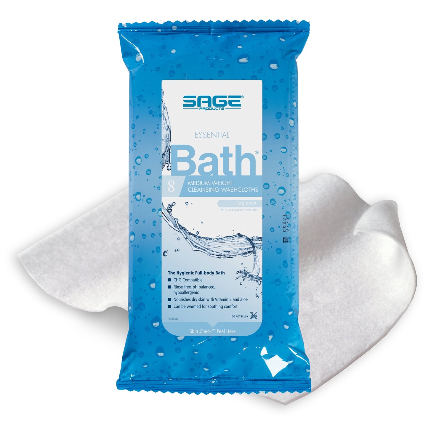 Sage bath washcloth medium weight