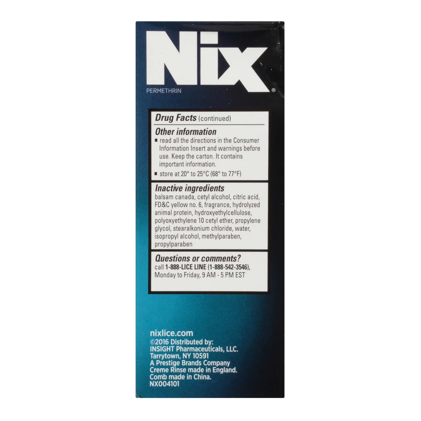 Lice Treatment Kit Nix® 2 oz. Flip Top Bottle Scented - 2 bottlles