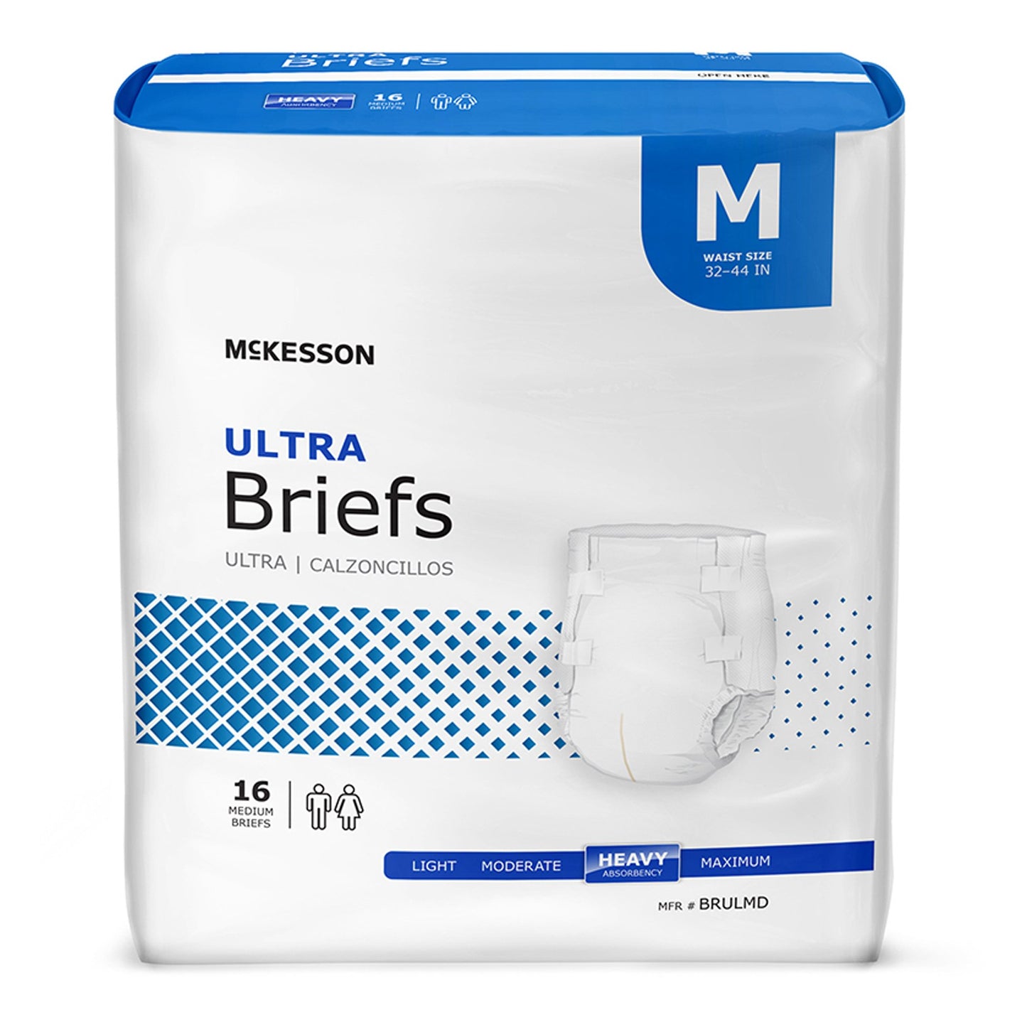 Incontinence Brief Heavy Absorbency Unisex Disposable - McKesson Ultra