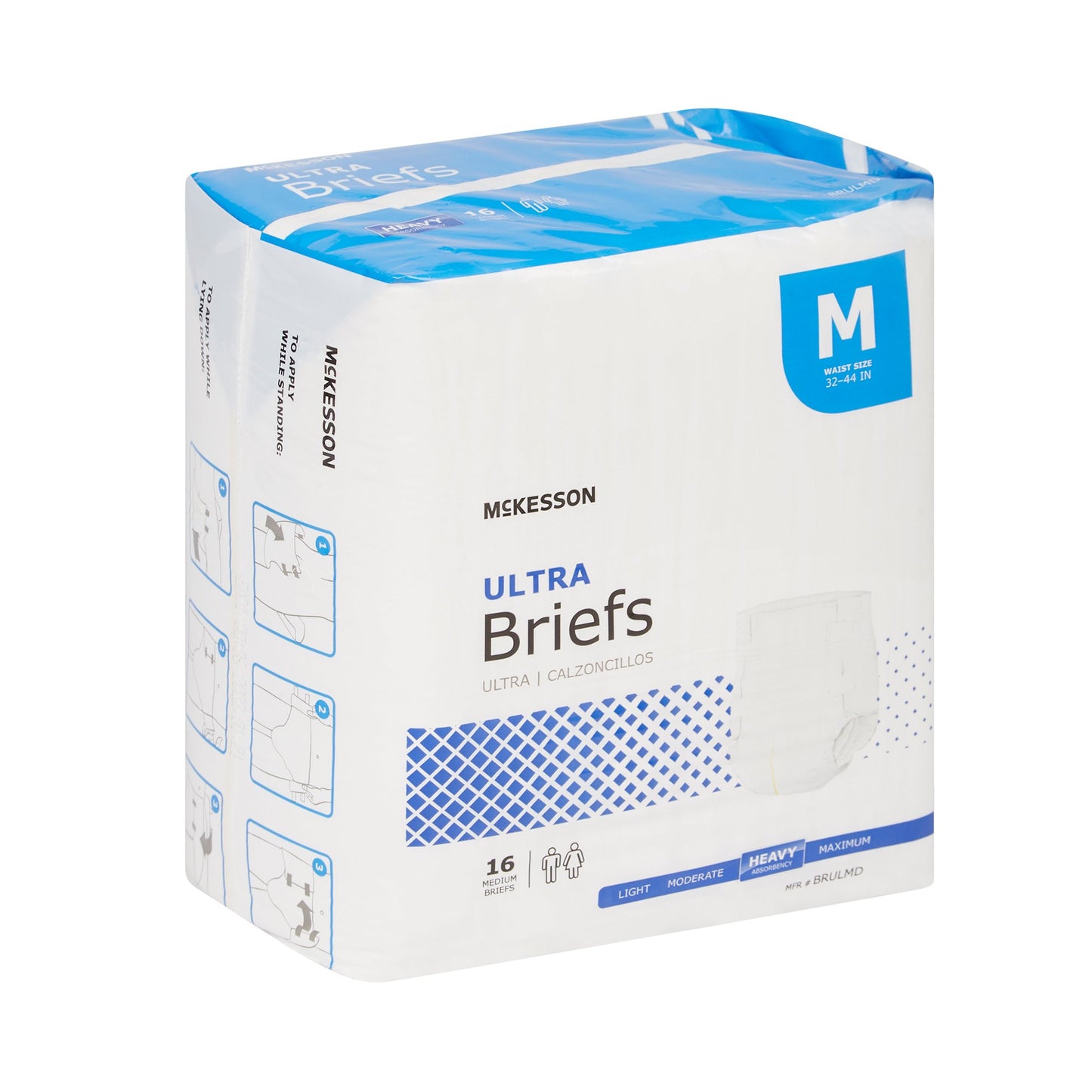 Incontinence Brief Heavy Absorbency Unisex Disposable - McKesson Ultra