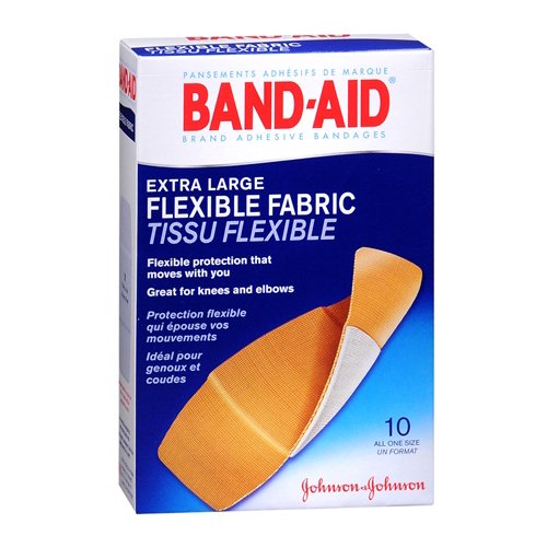 Brown, flexible fabric band-aids. Great for knees and elbows.