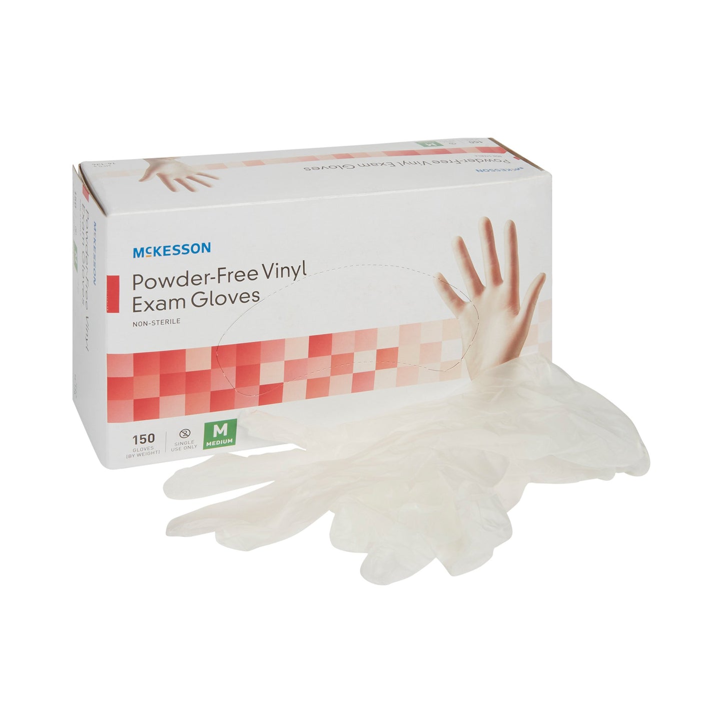 Clear Mckesson Powder-Free Vinyl Exam Gloves