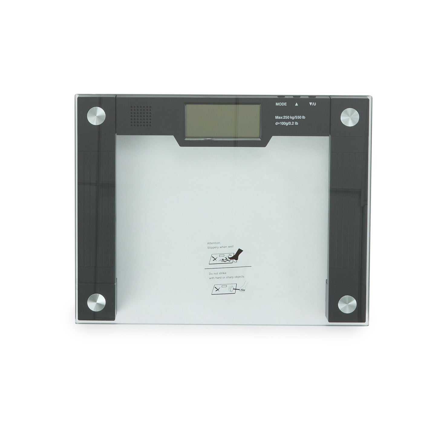 Floor Scale Ideaworks® Digital Audio Display 550 lbs. Capacity Black / Glass AC Power