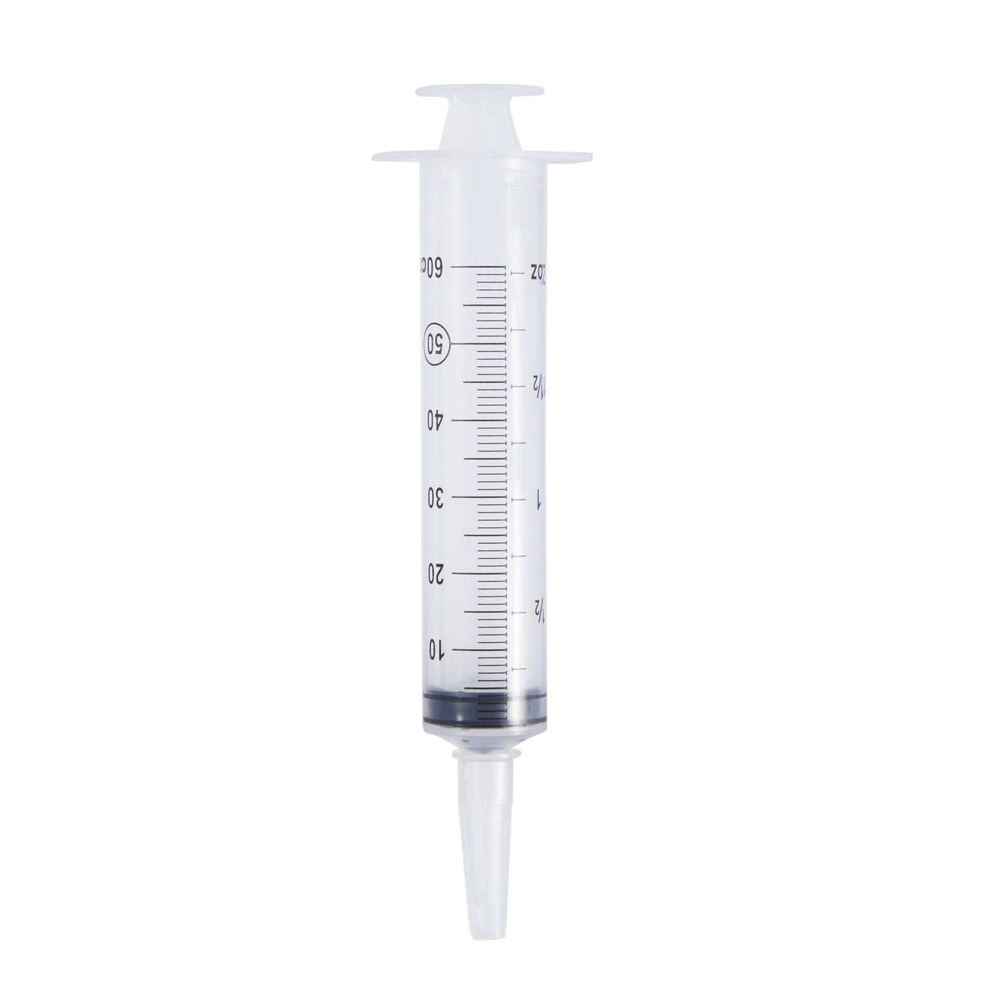 Syringe with increment markings up to 60cc