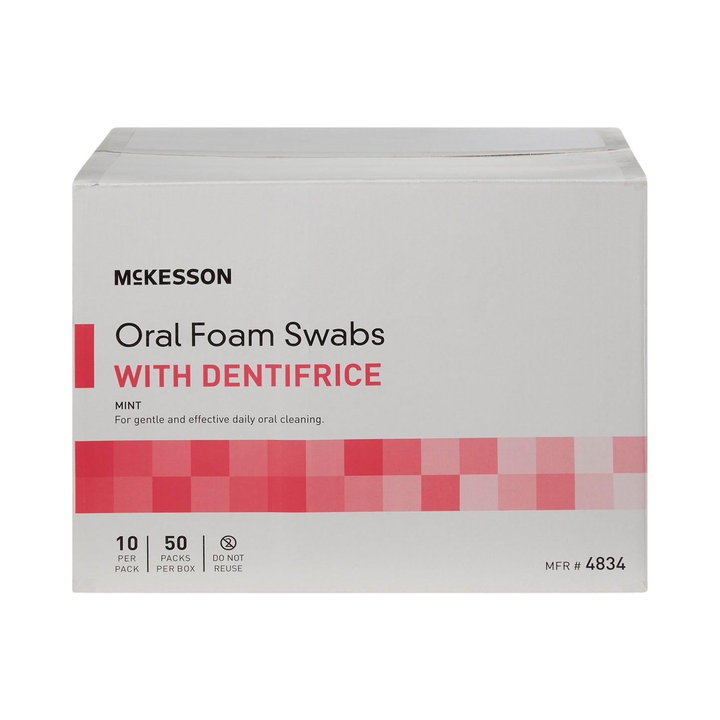 Oral Swab McKesson Dentifrice Foam Tip Mint Flavor (10 per Pack)