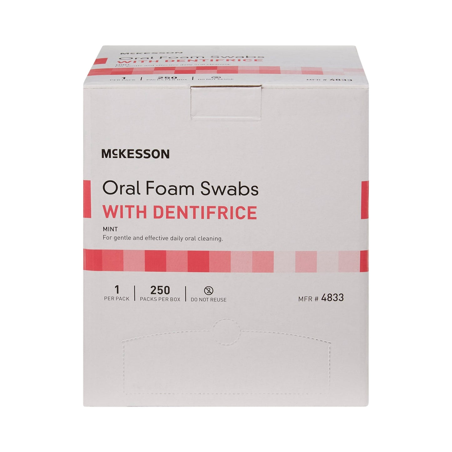 Oral Swab McKesson Dentifrice Foam Tip Mint Flavor (1 Per Pack)