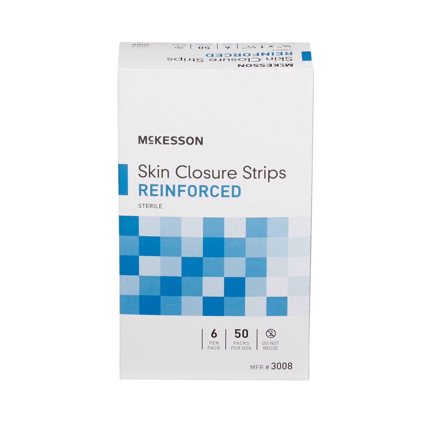 Skin Closure Strip 1/4 X 1-1/2 Inch Reinforced Strip White McKesson