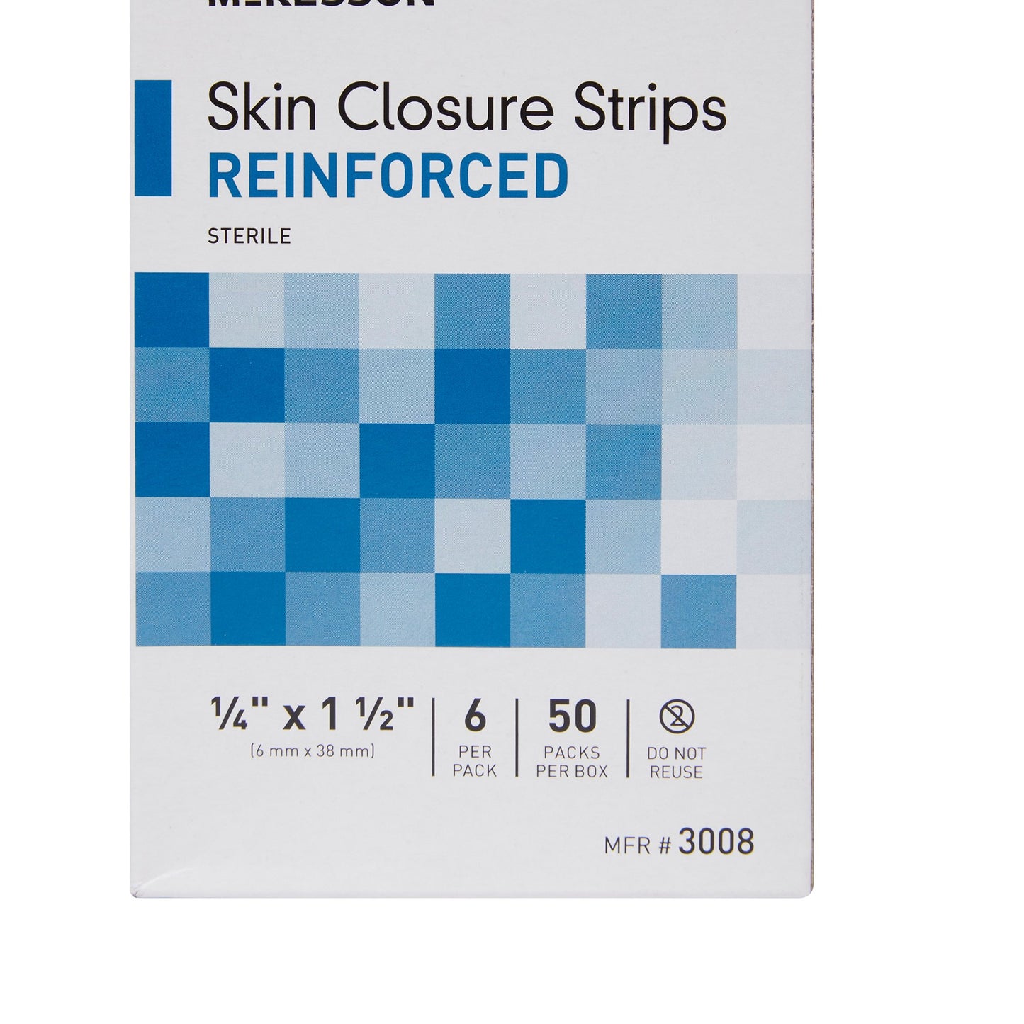 Skin Closure Strip 1/4 X 1-1/2 Inch Reinforced Strip White McKesson