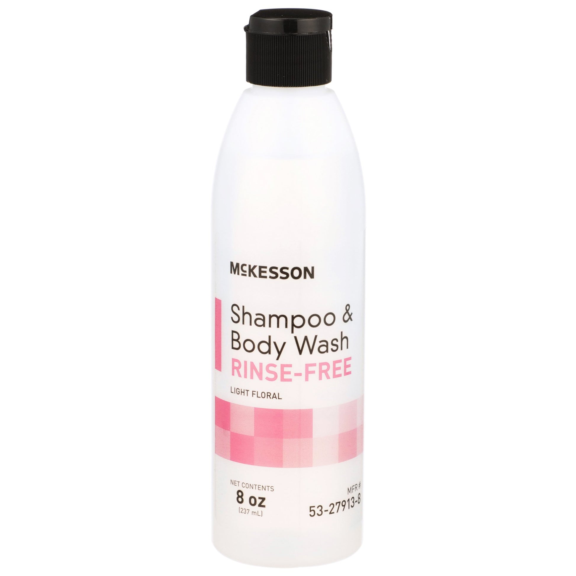 a bottle of mckesson shampoo & bodyo wash rinse-free. 8 oz bottle.