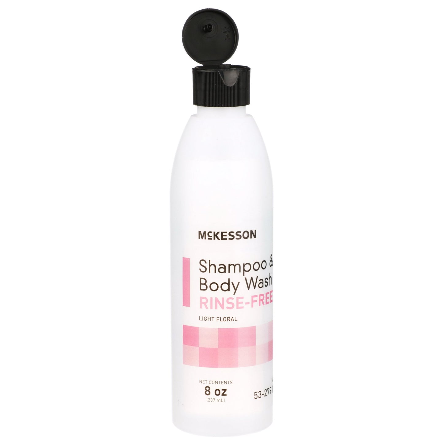 Rinse-Free Shampoo and Body Wash McKesson 8 oz. Flip Top Bottle Light Floral Scent