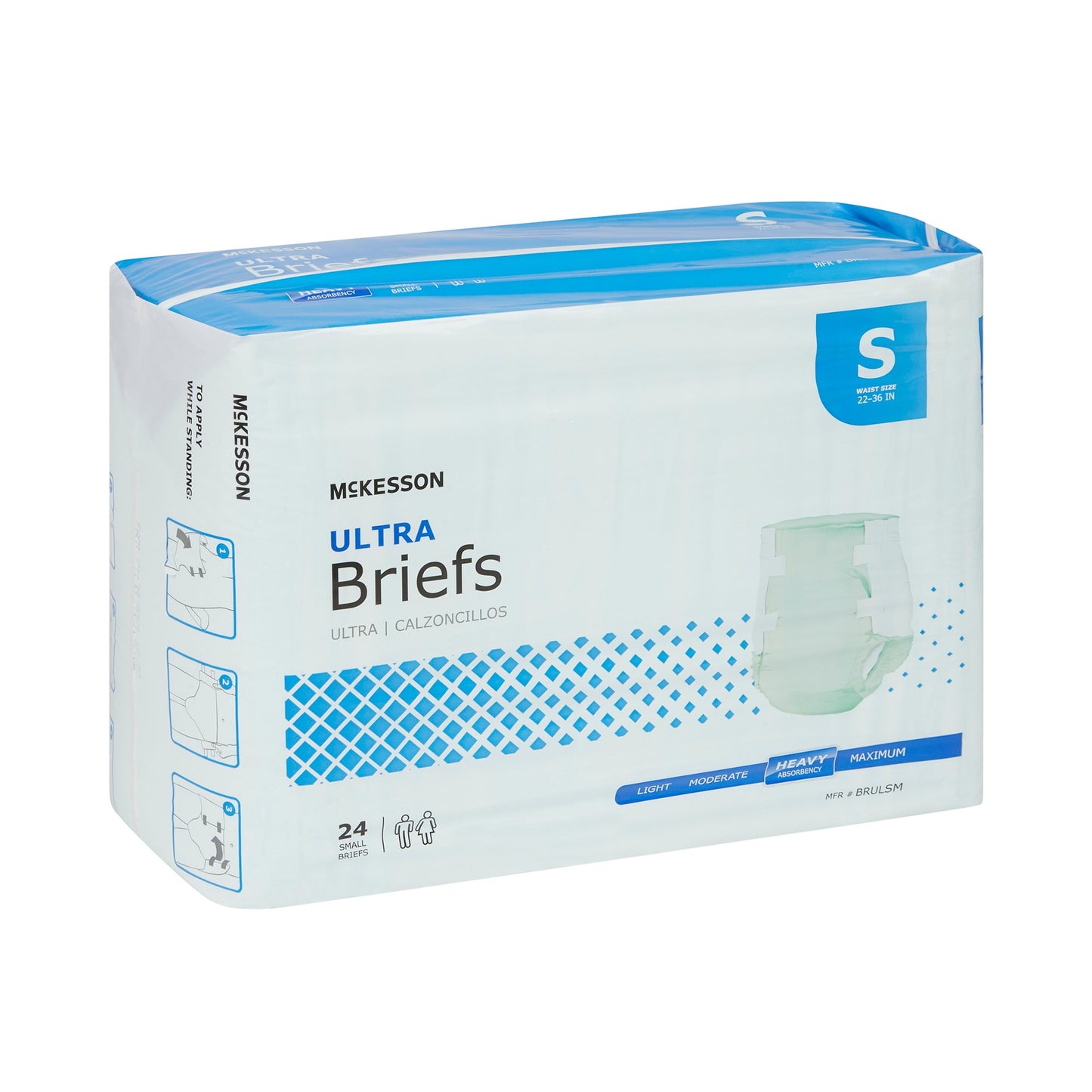 Incontinence Brief Heavy Absorbency Unisex Disposable - McKesson Ultra