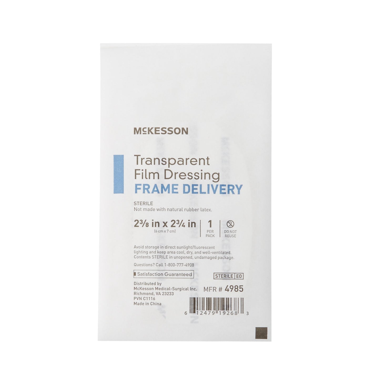 Transparent Film Dressing 2-3/8 X 2-3/4 Inch McKesson