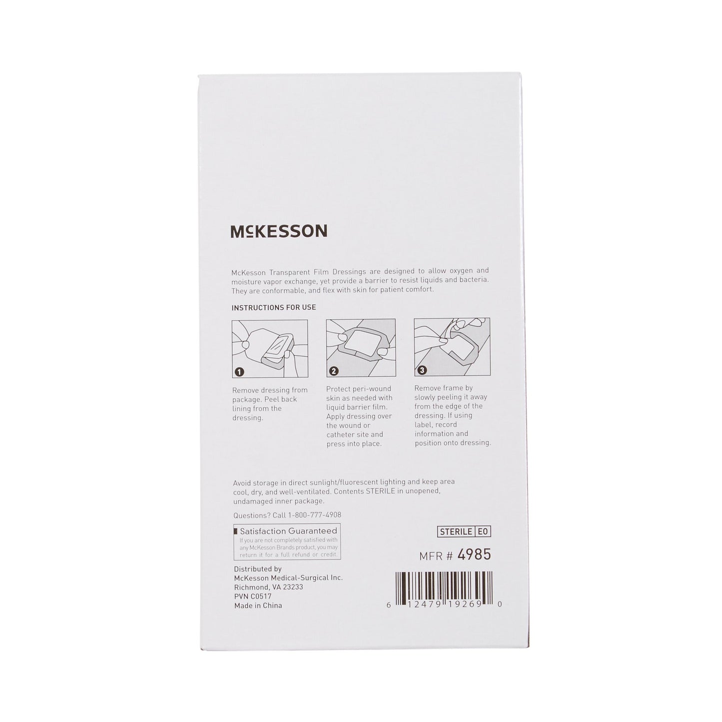 Transparent Film Dressing 2-3/8 X 2-3/4 Inch McKesson