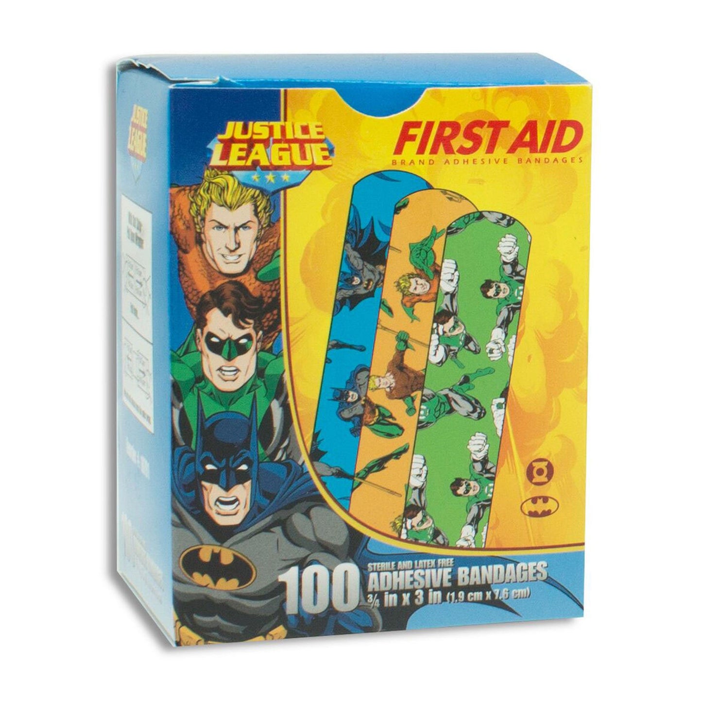 kids justice league bandages american white cross brand 3/4inx3in