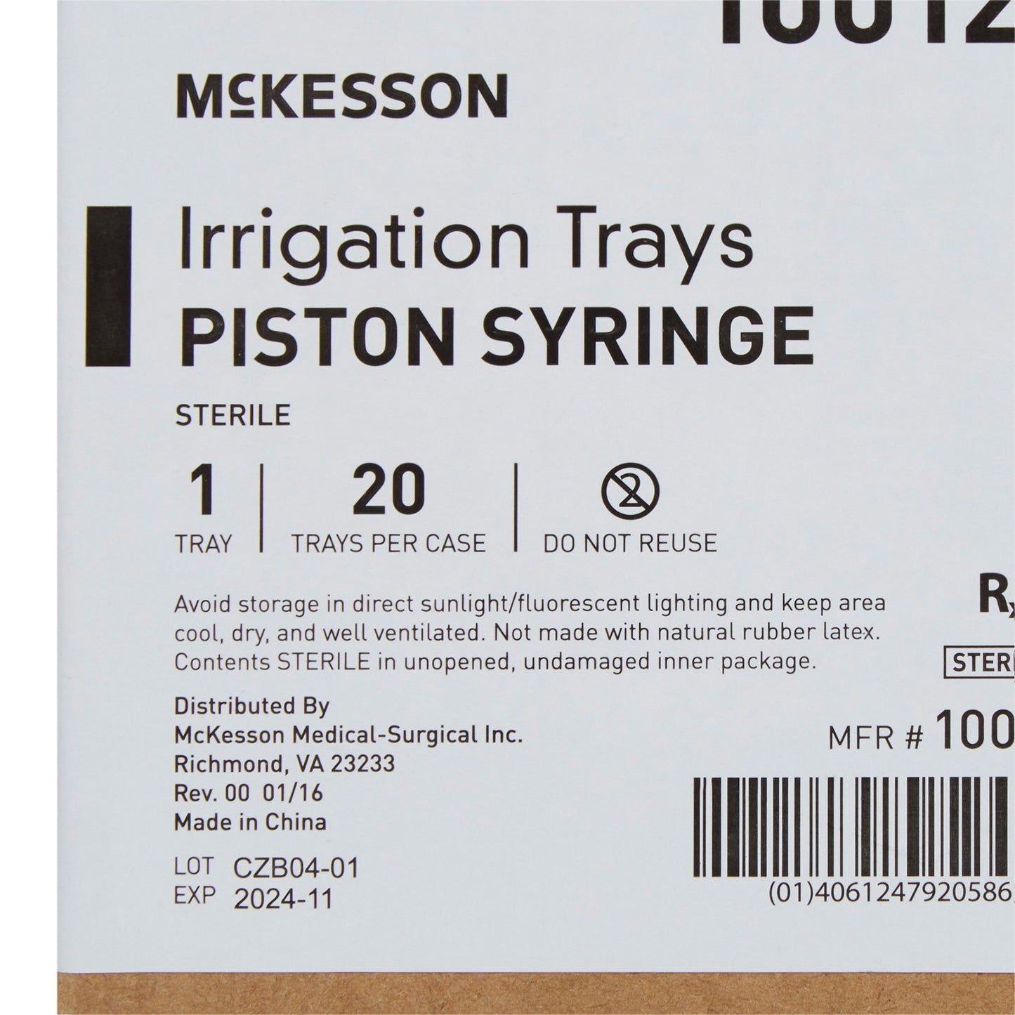 Irrigation Tray McKesson