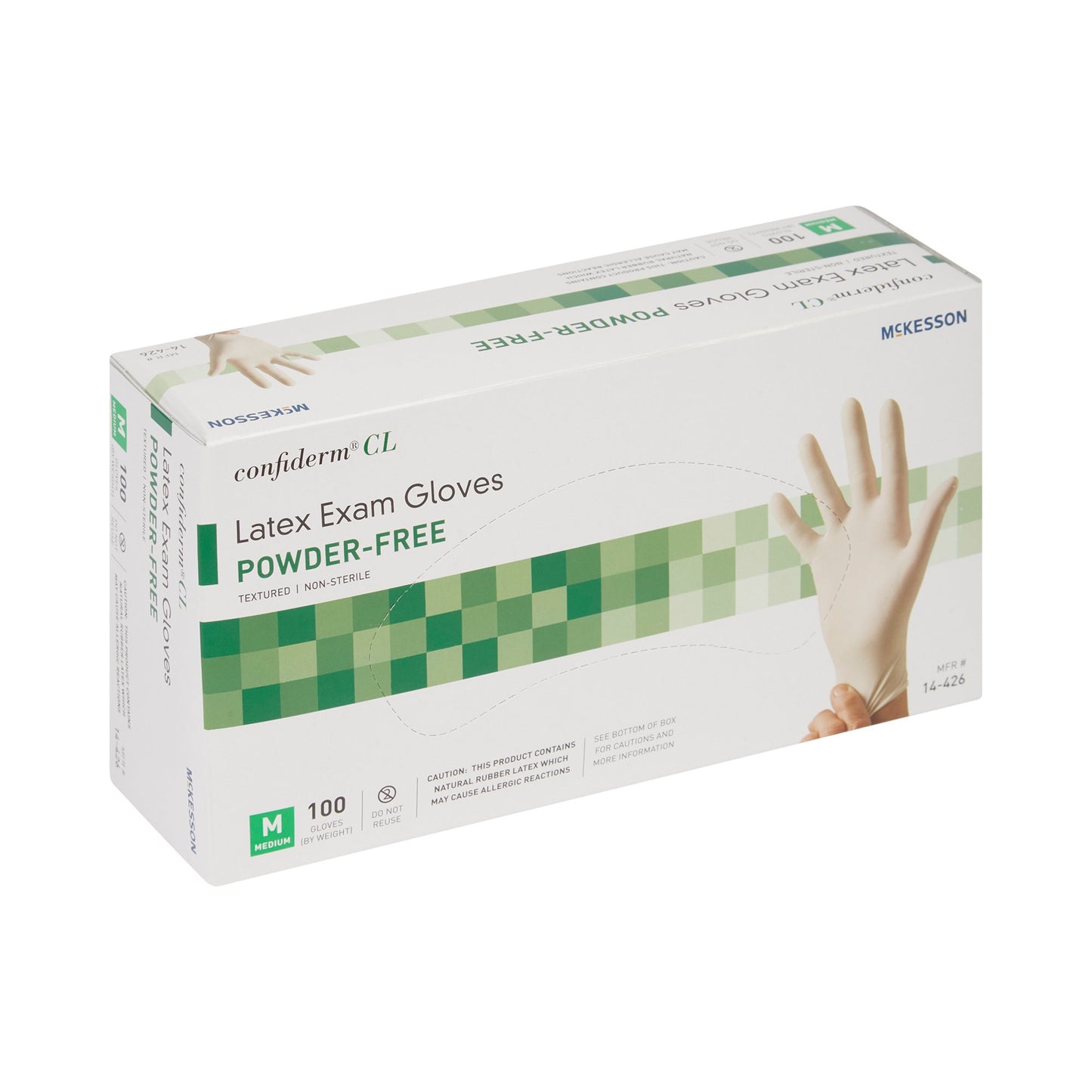 Confiderm Latex Exam Gloves Powder-Free Ivory