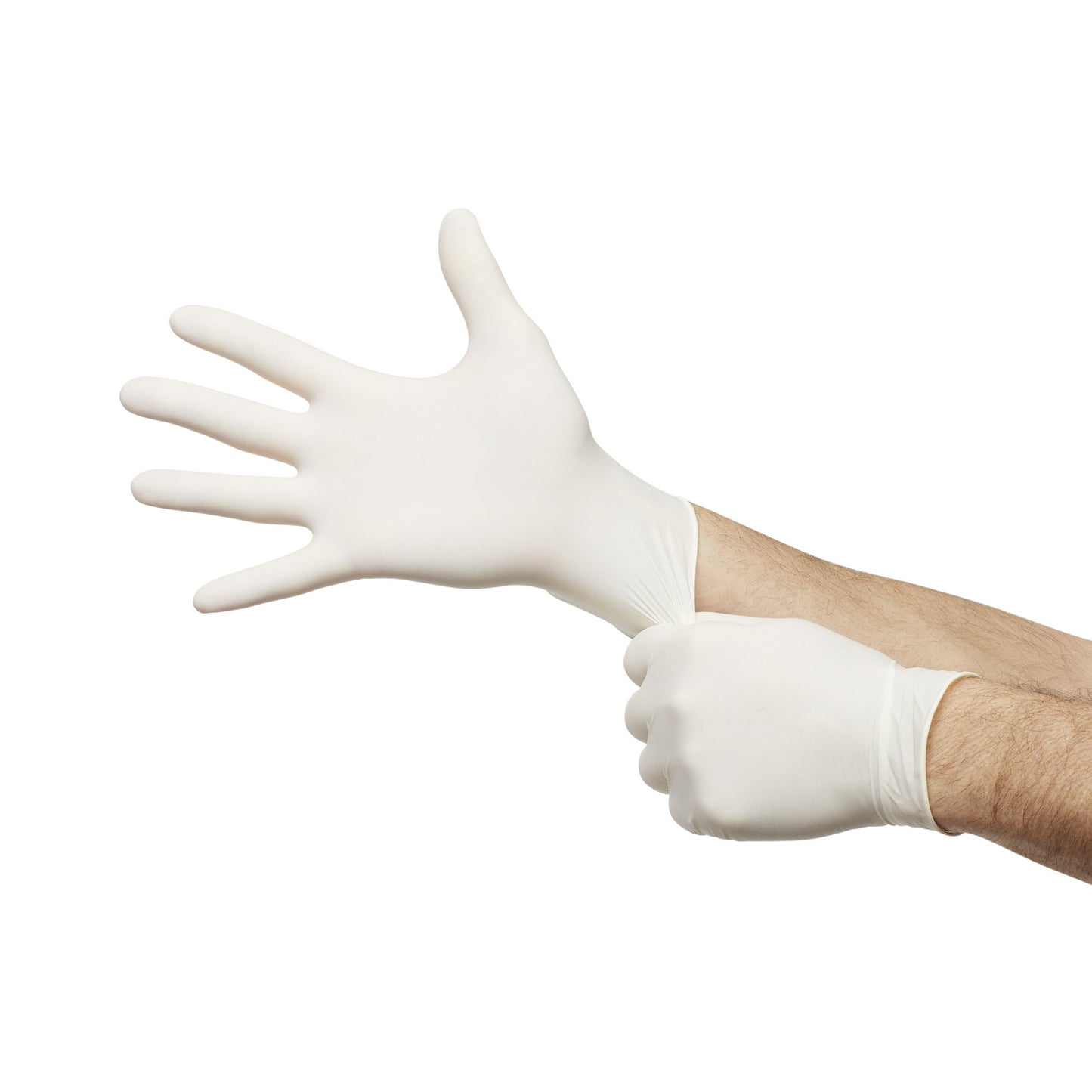 Exam Glove Confiderm® Latex Textured Fingertips for Slip Resistant Ivory