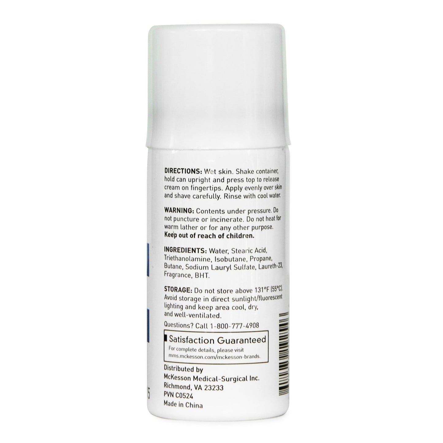 Shaving Cream Aerosol Can 1.5 oz. McKesson