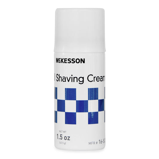 a bottle of mckesson shaving cream. 1.5 oz bottle.