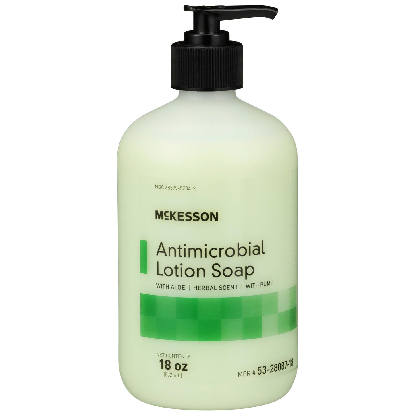 Antimicrobial Soap Lotion 18 oz. Neutral pH Pump Bottle Herbal Scent