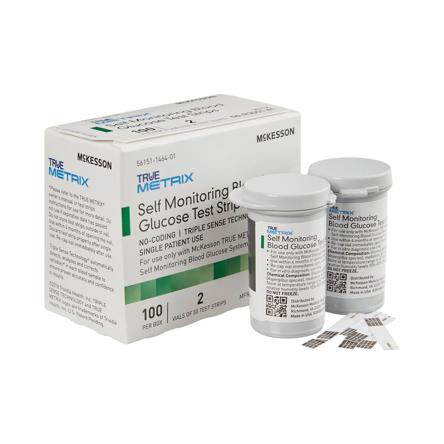 Blood Glucose Test Strips TRUE METRIX® (100 Strips per Pack) McKesson