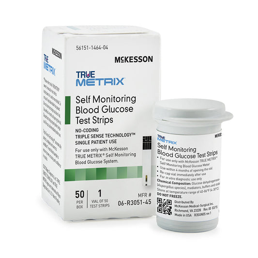 Blood Glucose Test Strips TRUE METRIX® (50 Strips per Pack) McKesson