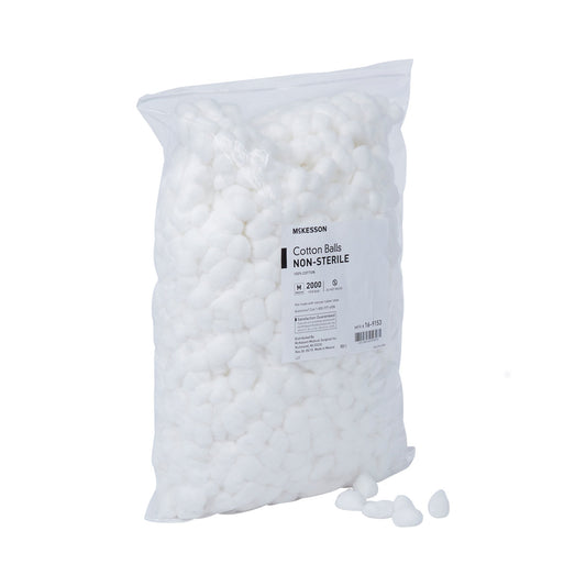 White cotton balls in a bag - Medium