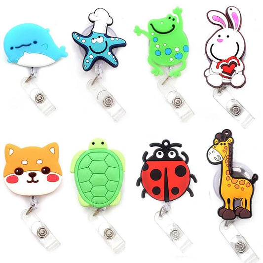 Retractable Badge Reel - Cute Animal Cartoons