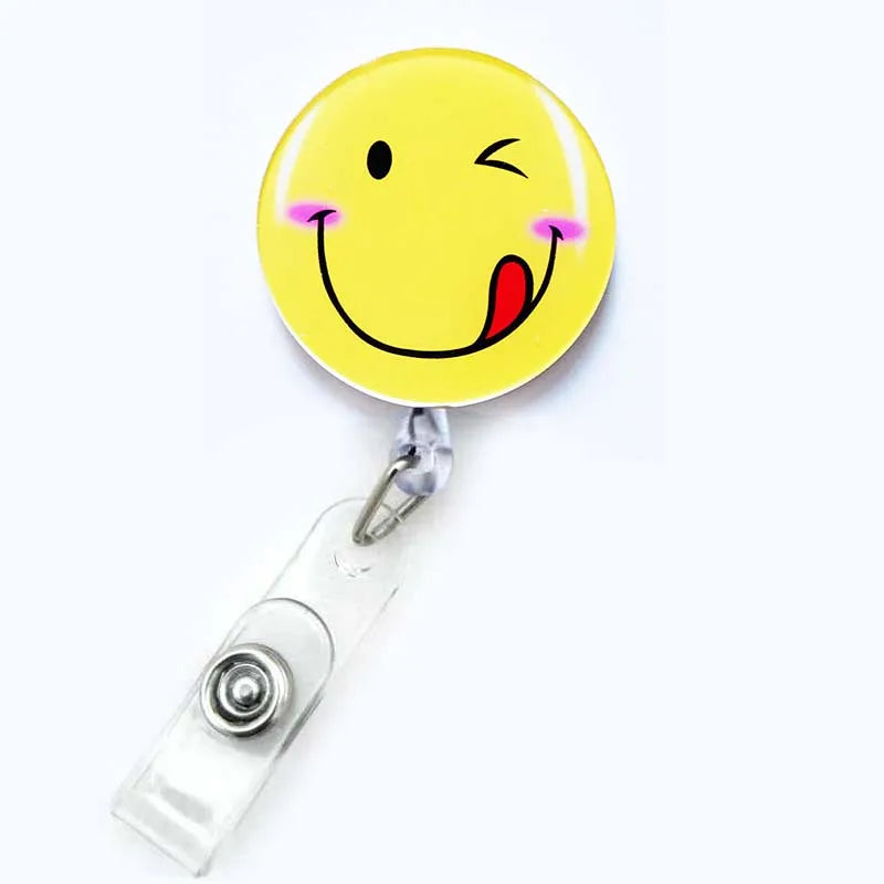 badge reel licking tongue yummy emoji. Retractable