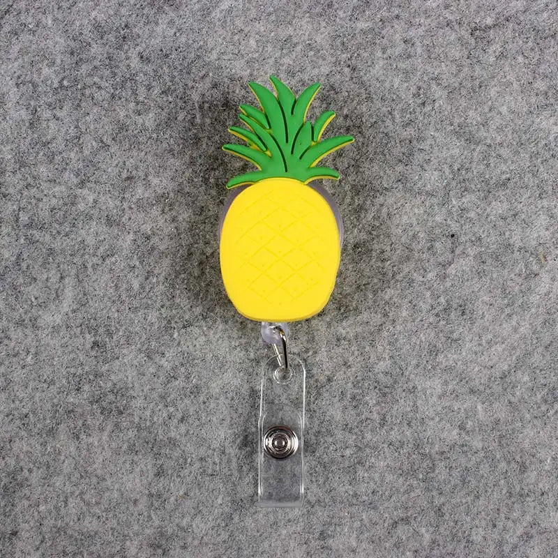 badge reel pineapple. Retractable.