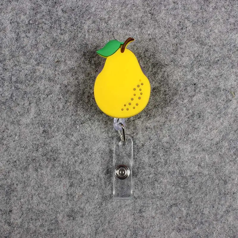 badge reel pear. Retractable.