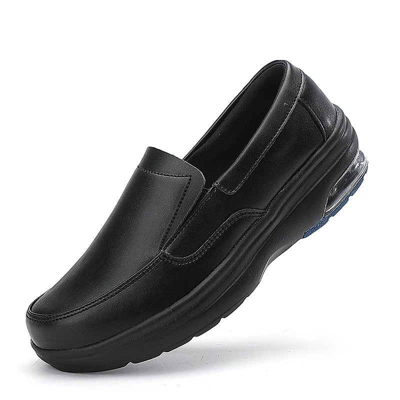 Black Slip-On Walking Sneakers